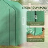 Afbeelding van Outsunny Vervangingszeil voor broeikas, 140 x 213 x 190 cm, met raam en deur, groen