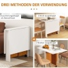 Afbeelding van HOMCOM klaptafel met wielen - mobiele bijzettafel van hout in wit