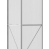 Afbeelding van Outsunny Polycarbonaat en Aluminium Kweekkas met Schuifdeur en Dakramen, 192 x 68 x 196 cm, Zilver