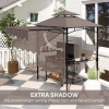 Afbeelding van Outsunny barbecuepaviljoen - waterafstotend - met dubbel dak