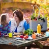 Afbeelding van Relaxdays vilten boodschappentas, 35 liter, opvouwbaar, met hert en 2 hengels, grijs