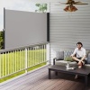 Afbeelding van Outsunny Tuinscherm van polyester, aluminium en metaal in lichtgrijs