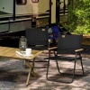 Afbeelding van Outsunny Campingstoel van Oxfordstof, Zwart Staal