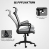 Afbeelding van HOMCOM Bureau Stoel - Polyester, Schuim - 69L x 60,5B x 109-117H cm - Donkergrijs