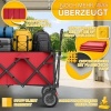 Afbeelding van TRESKO® Opvouwbare Bolderwagen 300L met Rem | Handwagen 150kg met Rubber Banden