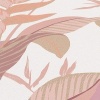 Afbeelding van Erismann Vliesbehang Elle Tropische Bladeren Wit Roze Goud Metallic 10332-05