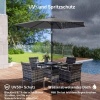 Afbeelding van Outsunny Tuinparasol - Metaal, Polyester - Ø270 x 219H cm - Donkergrijs