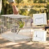 Afbeelding van PawHut Vogelkooi - Staal, Hout - 49L x 31B x 40H cm - Wit