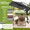 Afbeelding van tillvex® Rechthoekige Aluminium Parasol Ø 330 cm met Afdekking en Windscherm