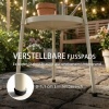 Afbeelding van Outsunny Tuin Einde Tafel - Metaal, Kunststof - Ø36 x 53H cm - Crèmewit