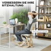 Afbeelding van Homcom Kniestoel - Berkenhout, Polyester - 84L x 51B x 93H cm - Crème wit