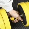 Afbeelding van HOMCOM 25 kg verstelbare 3-in-1 halterset met lange stang - Geel A91-088V01