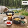 Afbeelding van Outsunny 8-delige camping kookset met anti-verbrandingsgrepen, voor 2 personen, grijs