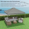 Afbeelding van Outsunny Vervangend Dak - 210D Oxford-stof - 300 x 300 x 25 cm - Lichtgrijs