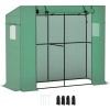 Afbeelding van Outsunny Kas van staal en kunststof - 200L x 76B x 170H cm - Groen