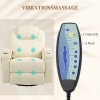 Afbeelding van HOMCOM Massagesofa Kunstleer, Metaal - 89L x 99B x 106H cm - Crèmewit