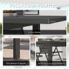 Afbeelding van Outsunny Aluminium Gartentafel in Grijs