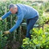 Afbeelding van Buitenzonnige 2-in-1 Tuinstoel met Kniebeschermer - Opvouwbaar - Groen