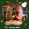 Afbeelding van HOMCOM Kunststof Kerstboom 70x70x120 cm Groen en Wit