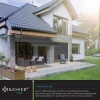 Afbeelding van KESSER® Klemluifel 300cm x 180cm blauw-wit met handslinger balkon, balkonluifel zonder boren, UV-bes