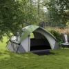 Afbeelding van Outsunny Campingtent van Polyester, Kunststof - 210L x 150B x 110H cm - Groen