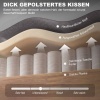 Afbeelding van HOMCOM Eenpersoonsstoel van polyester en hout - 74L x 86B x 102H cm - Donkergrijs