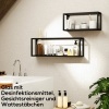 Afbeelding van Homcom Opbergplank - Staal - 60L x 12B x 21H cm - Zwart