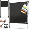 Afbeelding van tillvex® Verticale zonwering, B x H 200 x 310 cm, zwart, met handslinger, zonder boren