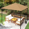 Afbeelding van Outsunny vervangend partytentdak, polyester zonbescherming, beige 3 x 3 m