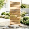 Afbeelding van Outsunny Buiten privacy scherm - Dennenhout - 80L x 40B x 170H cm - Bruin