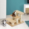 Afbeelding van PawHut Dierentrap voor katten en honden met 3 treden - Crème D33-003