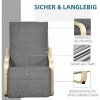 Afbeelding van HOMCOM Accentstoel van Polyester en Berkenhout, Grijs, 66,5L x 94B x 100H cm