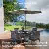 Afbeelding van Outsunny Tuinparasol - Metaal, Polyester - Ø270 x 219H cm - Crème