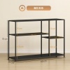 Afbeelding van HOMCOM Console Tafel - Staal - 110L x 30B x 75H cm - Zwart