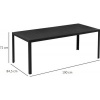 Afbeelding van Outsunny eettafel - tuintafel - aluminium, polyhout - 190x84,5x72 cm - zwart