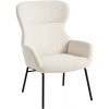 Afbeelding van HOMCOM Accentstoel Polyester 74,5L x 70B x 103,5H cm Crèmewit