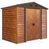 Afbeelding van Outsunny Tuinschuur van staal en kunststof, L152 x B235,7 x H208,7 cm - Bruin