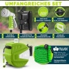 Afbeelding van tillvex® Tuinslanghaspel Groen/Grijs 30m met Wandbevestiging en Handgreep
