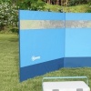 Afbeelding van Outsunny Camping Windscherm van Polyester, Staal 440L x 140H cm Blauw