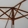 Afbeelding van Outsunny Parasol van Tannenhout, Bamboe, Polyester - Crèmewit - L200 x B150 x H235 cm