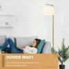 Afbeelding van HOMCOM vloerlamp E27 fitting voor woonkamer, slaapkamer of kantoor, metaal en linnen, goud/wit 153 c