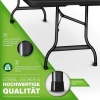 Afbeelding van Tillvex Buffettafel - Zwart Inklapbare Tuintafel - Kunststof - 180x75 cm