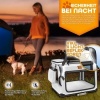 Afbeelding van TRESKO® Opvouwbare hondenbox met likmat en spatel, M, 61 x 42 x 42 cm, grijs
