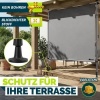 Afbeelding van Tillvex verticale luifel met handslinger, zonder boren, grijs, 150 cm, weerbestendig