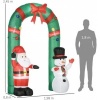 Afbeelding van HOMCOM Opblaasbare kerstboog Meerkleurig 198 x 80 x 245 cm van polyester