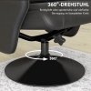 Afbeelding van HOMCOM Relaxfauteuil met voetensteun - Polyester, staal - 69L x 71B x 104H cm - Zwart