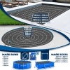 Afbeelding van KESSER® Zwarte ronde solarfolie voor zwembad - 120 µm, op maat knipbaar - Ø 488 cm
