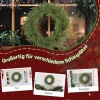 Afbeelding van HOMCOM Kunststof en Metaal Kerstkrans Ø60 x 15H cm Groen