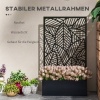 Afbeelding van Outsunny Zwarte Metalen Plantenbak