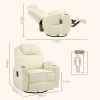 Afbeelding van HOMCOM Massagesofa Kunstleer, Metaal - 89L x 99B x 106H cm - Crèmewit